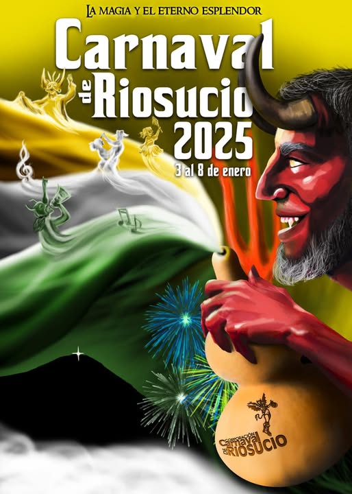 A partir de hoy Riosucio realiza su Carnaval, que desde tempranas horas quedará abierto con el tradicional conjuro para dar paso a la alborada, verbena popular, desfile de cuadrillas infantiles, imposición del Cordón del Carnaval, encuentro de chirimías, entre otras actividades. Concluirá el próximo miércoles, al final de la noche, con la lectura del testamento y la quema del diablo.