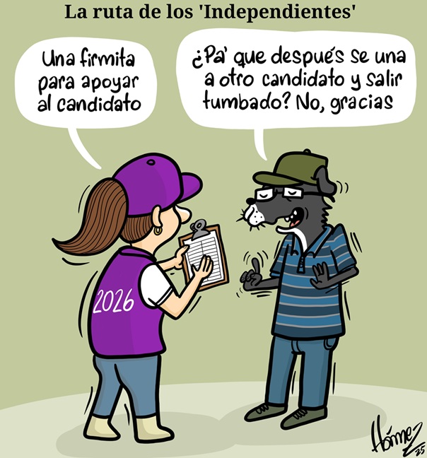 Caricatura 4 de junio del 2025: La ruta de los candidatos presidenciales 'independientes'