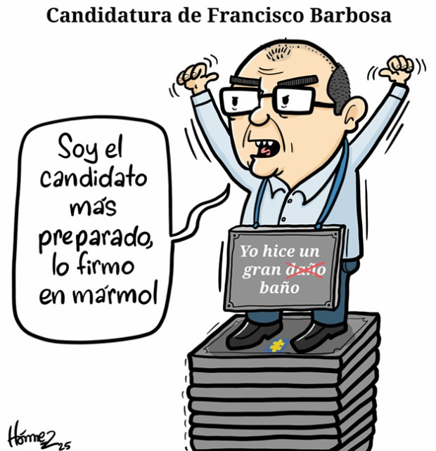 Caricatura 6 de junio del 2025: Candidatura presidencial del exfiscal Francisco Barbosa