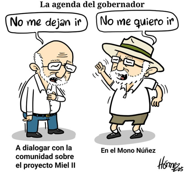 Caricatura 8 de junio del 2025: La agenda del gobernador de Caldas, Henry Gutiérrez