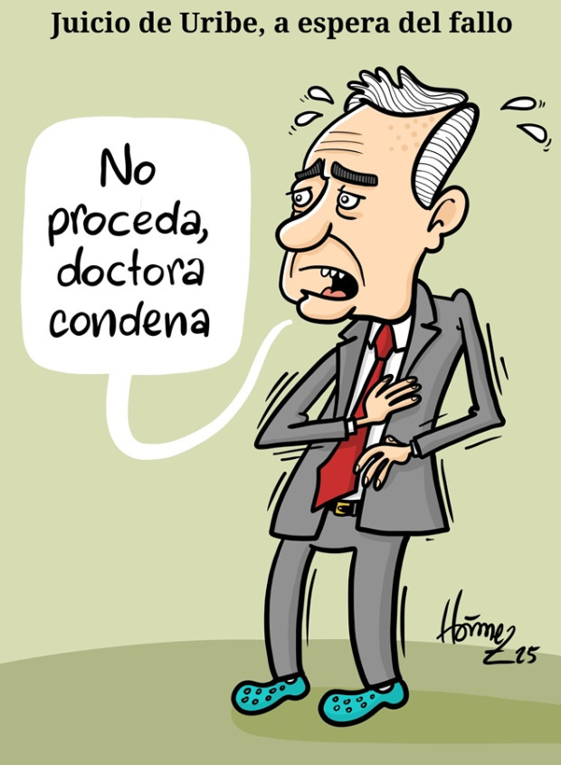 Caricatura 10 de julio del 2025: Juicio de Álvaro Uribe, a espera del fallo
