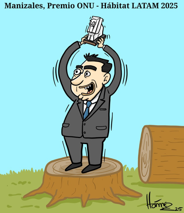 Caricatura 26 de agosto del 2025: Manizales, Premio ONU - Hábitat LATAM 2025