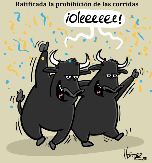 Caricatura 6 de septiembre del 2025: Ratificada la prohibición de las corridas de toros