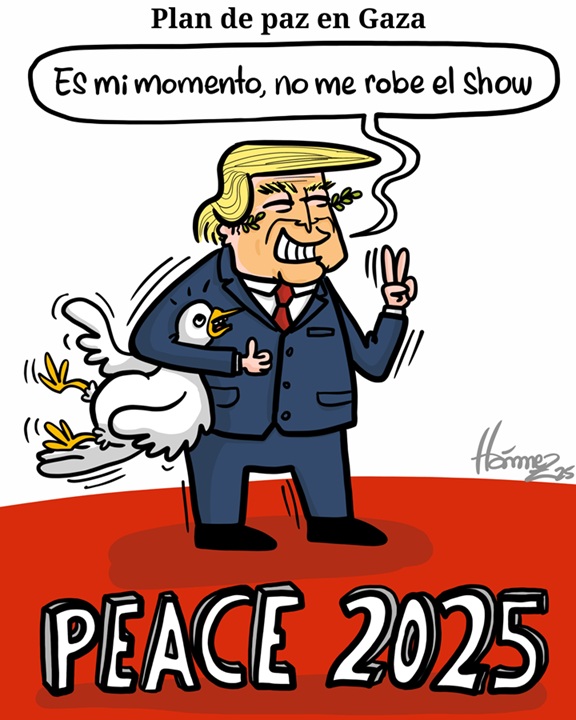 Caricatura 14 de octubre del 2025: Plan de paz en Gaza