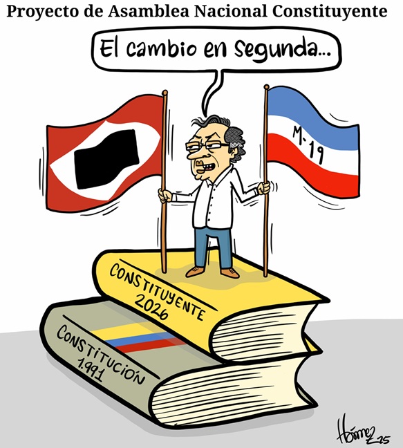 Caricatura 27 de octubre del 2025: Proyecto de Asamblea Nacional Constituyente del presidente Gustavo Petro
