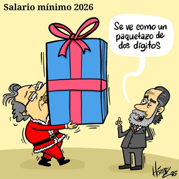 Caricatura 5 de diciembre del 2025: Salario mínimo 2026