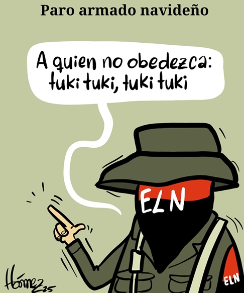 Caricatura 10 de diciembre del 2025: Paro armado navideño