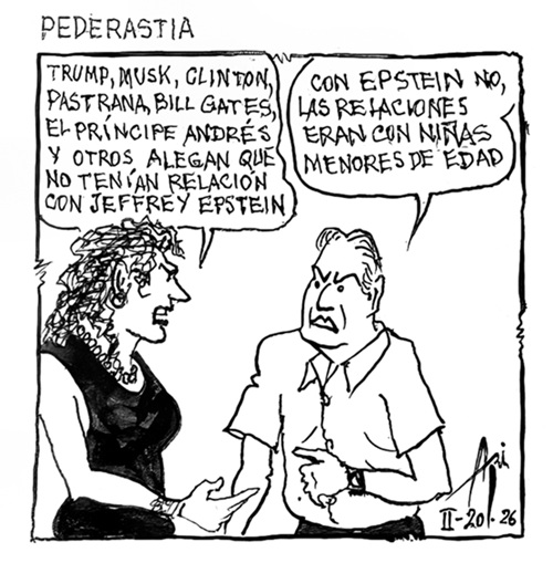 Caricatura 21 de febrero del 2026: Pederastia