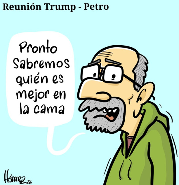 Caricatura 2 de febrero del 2026: Reunión Trump - Petro
