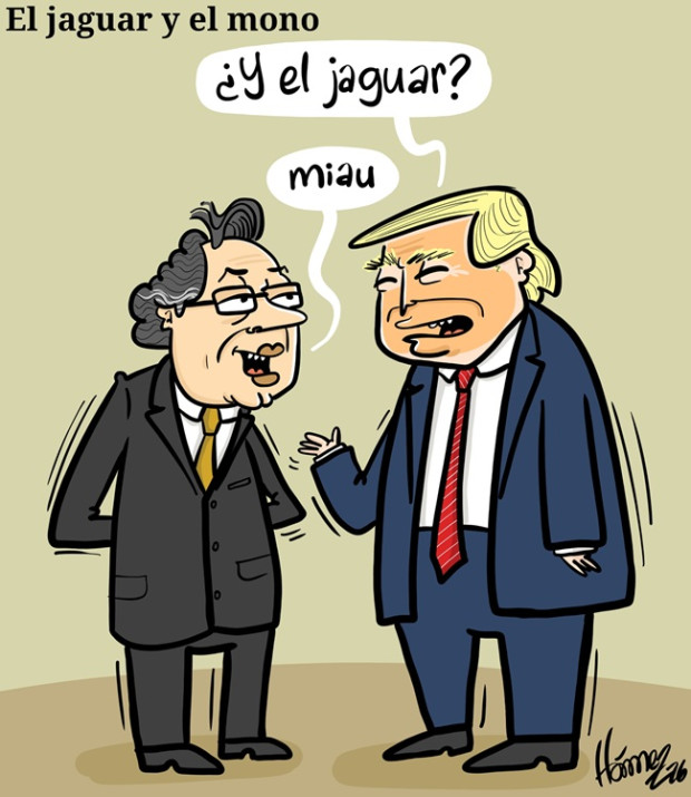 Caricatura 4 de febrero del 2026: El jaguar y el mono