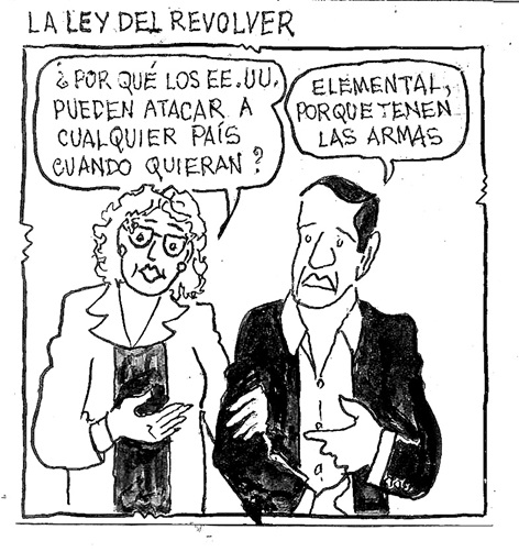 Caricatura 28 de febrero del 2026: La ley del revólver