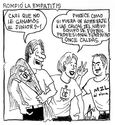 Caricatura 14 de febrero del 2026: Once Caldas rompió la empatitis