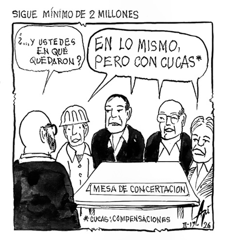Caricatura 18 de febrero del 2026: Sigue mínimo de 2 millones