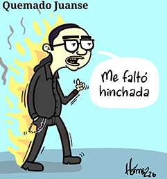 Caricatura 10 de marzo del 2026: Quemado Juan Sebastián Gómez (Juanse)