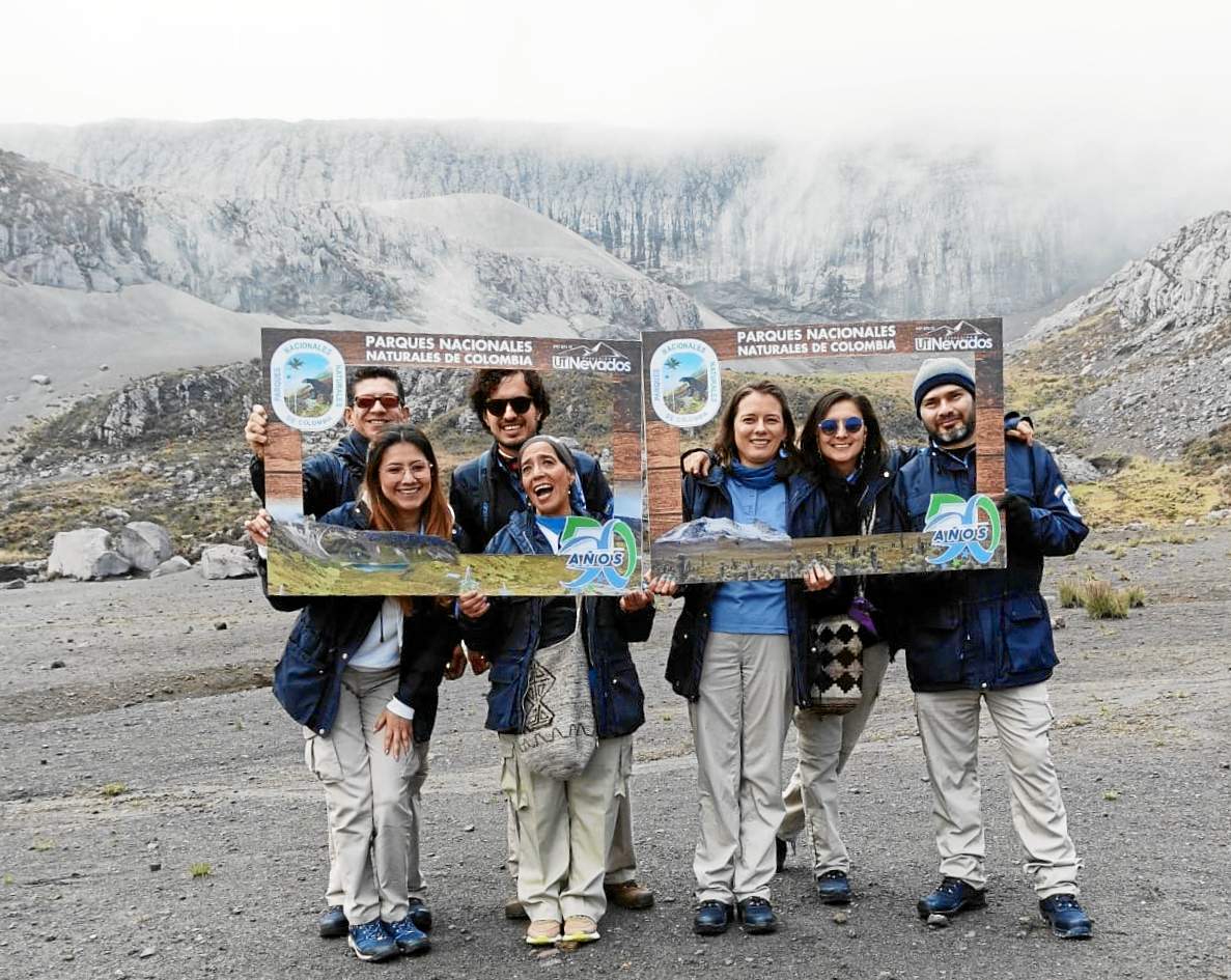 Foto | Cortesía PNN Los Nevados | LA PATRIA Luisa Castillo, Mario Humberto Franco, Juan Felipe García, Astrid Liliana Mosquera, Johana Echeverry, Ginna Lizeth Beltrán Pérez y Ever E. Duarte.