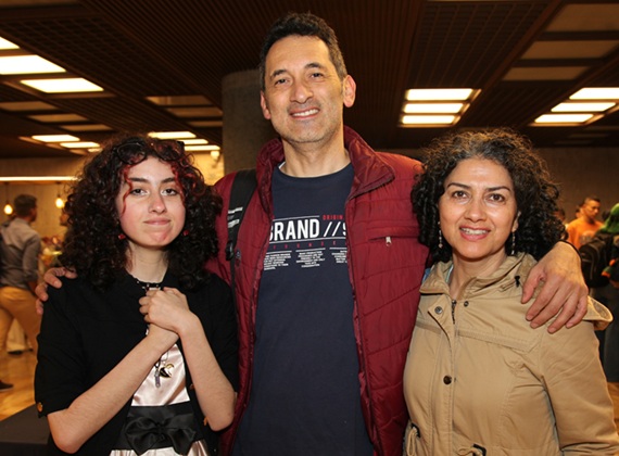 Isabella Rincón, Javier Castro y Sandra Rincón.