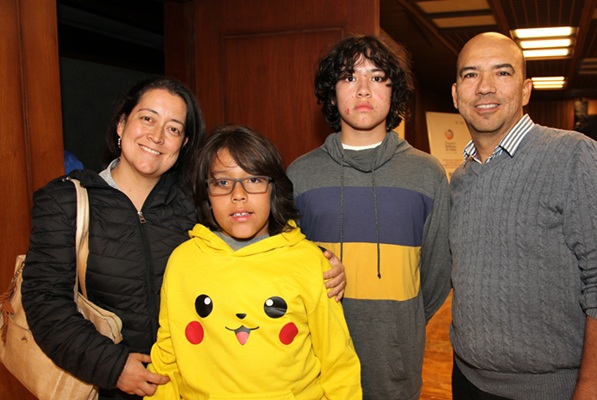 Mannemy Cruz, Thomás Flórez, Emiliano Flórez y Jhon Flórez.