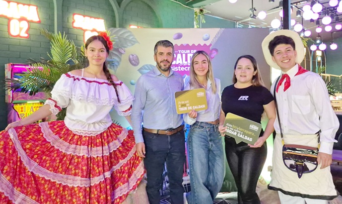 Andrea Rendón, Sebastián Jiménez, gerente PR Sports; Lina Hurtado, directora de Producción de PR Sport; Natalia Granada, ejecutiva de cuentas de PR Sport, y Juan Felipe Tamayo.