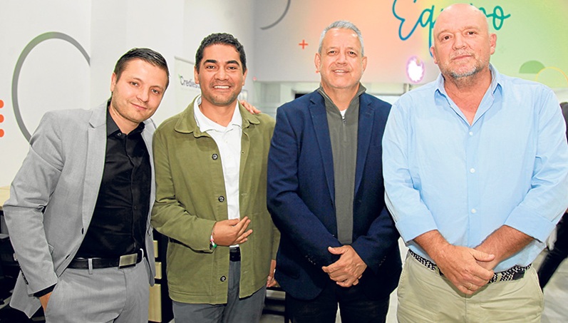 Juan Herrera, Jaime Herrera, Hernán López y Jorge Arango