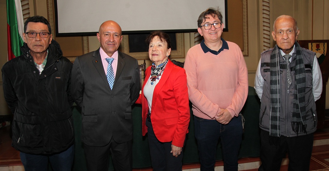 Jhon Jairo Román Acuña, Jhon Jairo López Pérez, María Elena Estrada, Carlos Augusto Jaramillo y Óscar Gaviria.