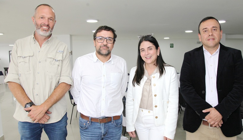 Andrés Estrada, Sergio Salazar, Jineth Díaz y Alexánder Gómez.