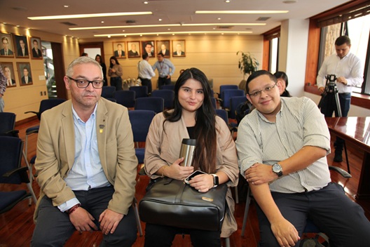 Luis Guillermo Quintero, Estefany López y Sebastián Echeverri.