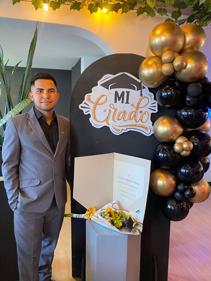 Andrés Felipe Díaz Martínez obtuvo su título como ingeniero de mecatrónico.