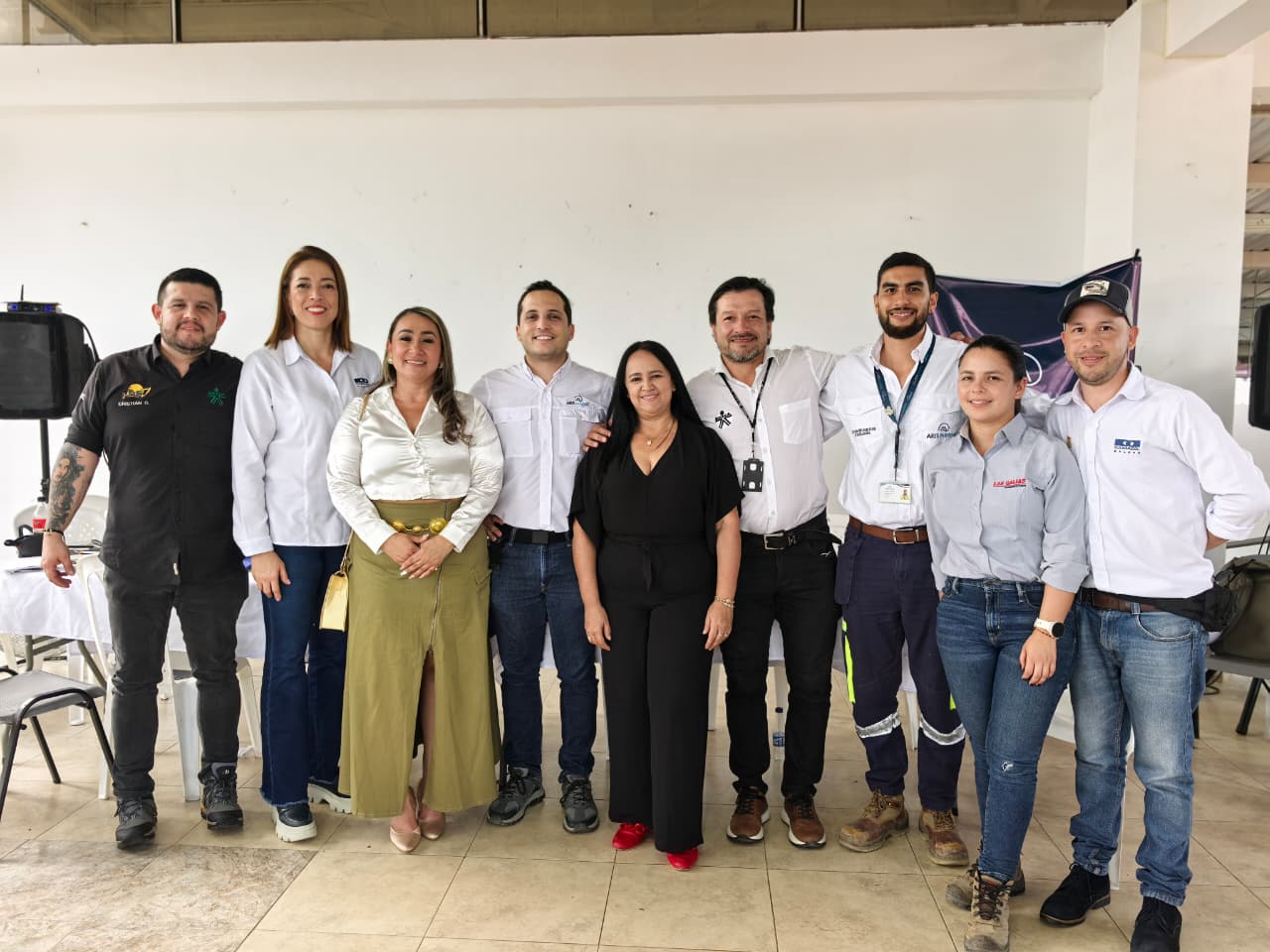 Cristian Cardona, Angélica María Orozco, Alejandra Galvis, primera gestora de Marmato; José Miguel Ceballos, Luz Dary Montoya, Gildardo Muñoz, Carlos Robles, Vanessa Carvajal y Cristian Londoño.