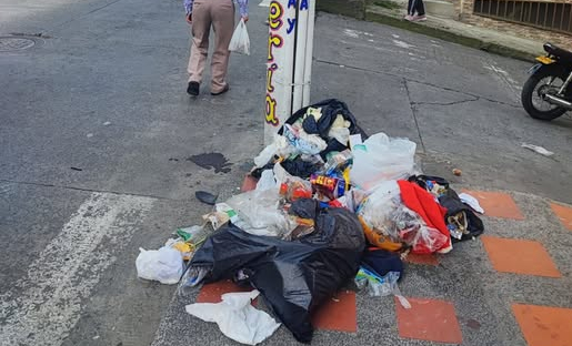 basura en la calles