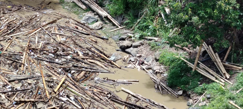 Sitio donde quedó el cuerpo.