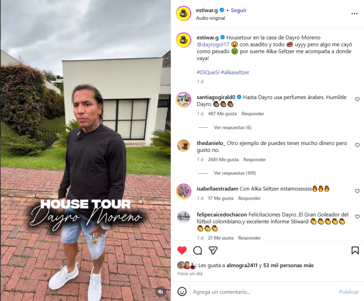 Dayro Moreno comparte asado con Estiwar.g Foto | Captura de pantalla Instagram Estiwar.g | LA PATRIA