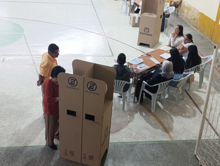 Así se vive la jornada electoral en Aguadas (Caldas).