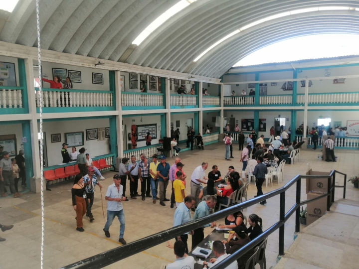 Así se vive la jornada electoral en Aguadas (Caldas).