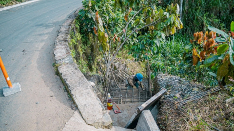 Trabajos de estabilización de la vía