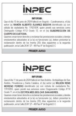 Edicto 10 junio inpec