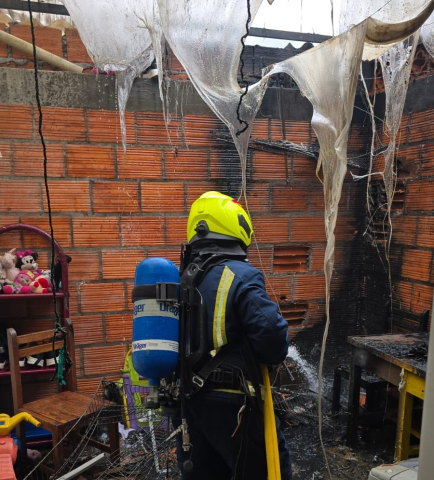 El incendio.