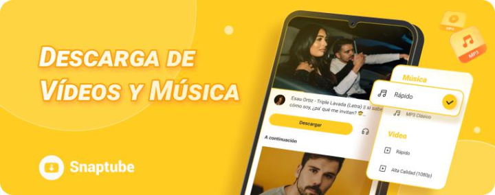 Snaptube: El descargador de video con subtítulos más equilibrado