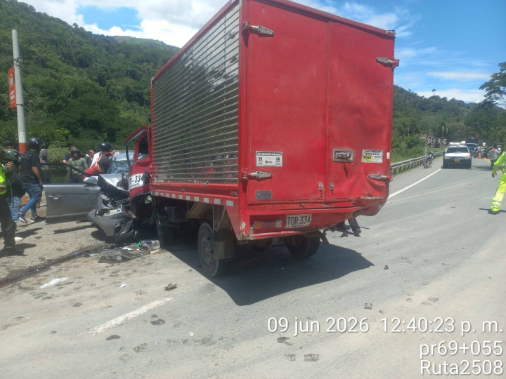 Accidente, foto de Bomberos Supía