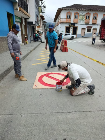 Señalización en Aguadas (Caldas)