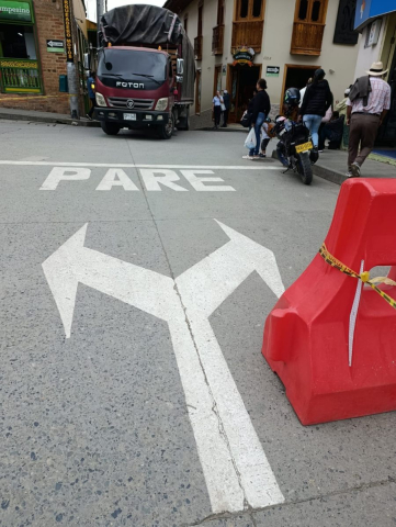 Señalización en Aguadas (Caldas)