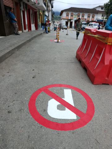 Señalización en Aguadas (Caldas)