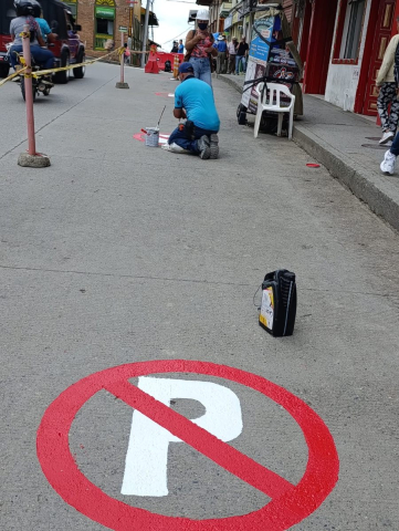 Señalización en Aguadas (Caldas)