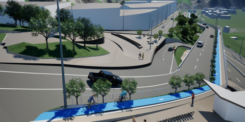 Proyección de la obra para mejorar los accesos a La Francia y Los Alcázares, en Manizales.