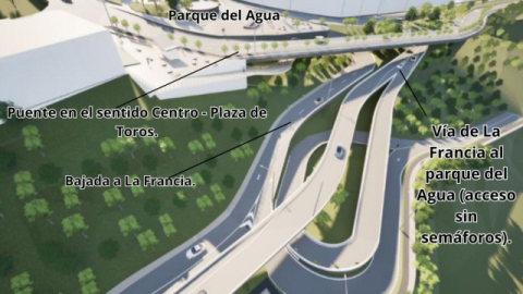 Antes: esta era la proyección del intercambiador a un costado del parque del Agua.