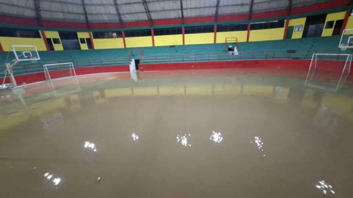Coliseo municipal afectado