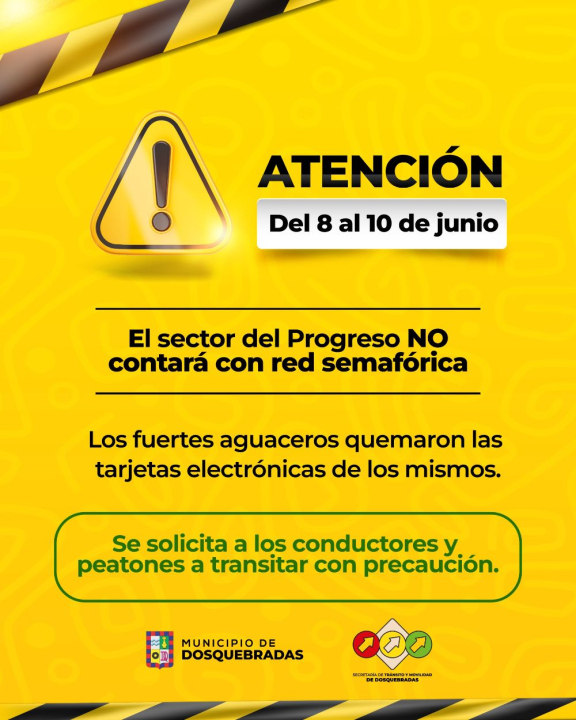 Semáforos dañados.