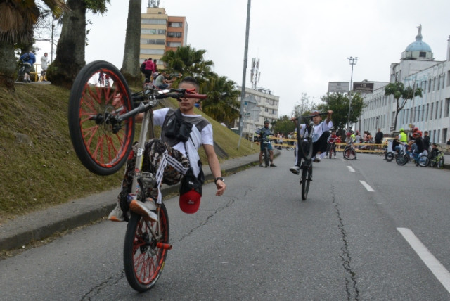 En Fundadores también hay un lugar para hacer estilo libre en bicicleta.