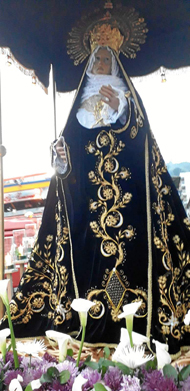 Foto | Henry Giraldo |LAPATRIA Procesión de la Virgen de la Soledad, acompañamiento de la Banda de la institución educativa Manzanares.