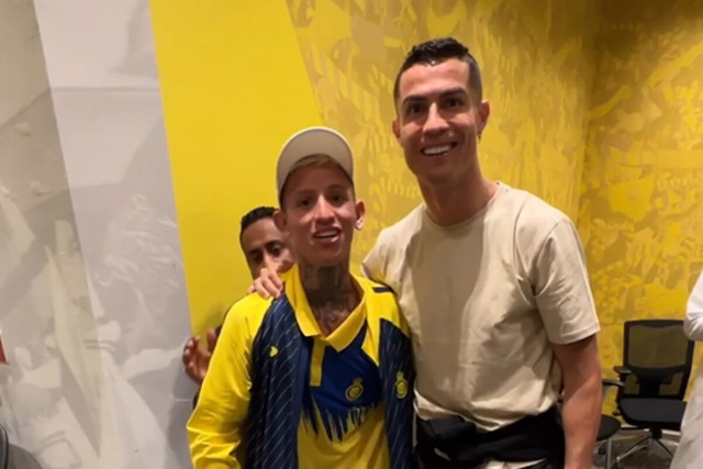La Liendra posó con su ídolo, el portugués Cristiano Ronaldo. La Liendra posó con su ídolo, el portugués Cristiano Ronaldo.