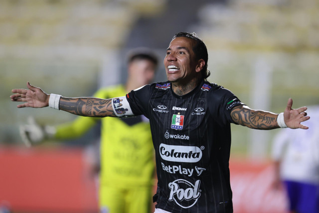 Con el triplete de esta noche, Dayro Moreno llegó a cuatro goles en la Copa Sudamericana. En la fecha 2 le marcó el primero a Unión Española en Chile.